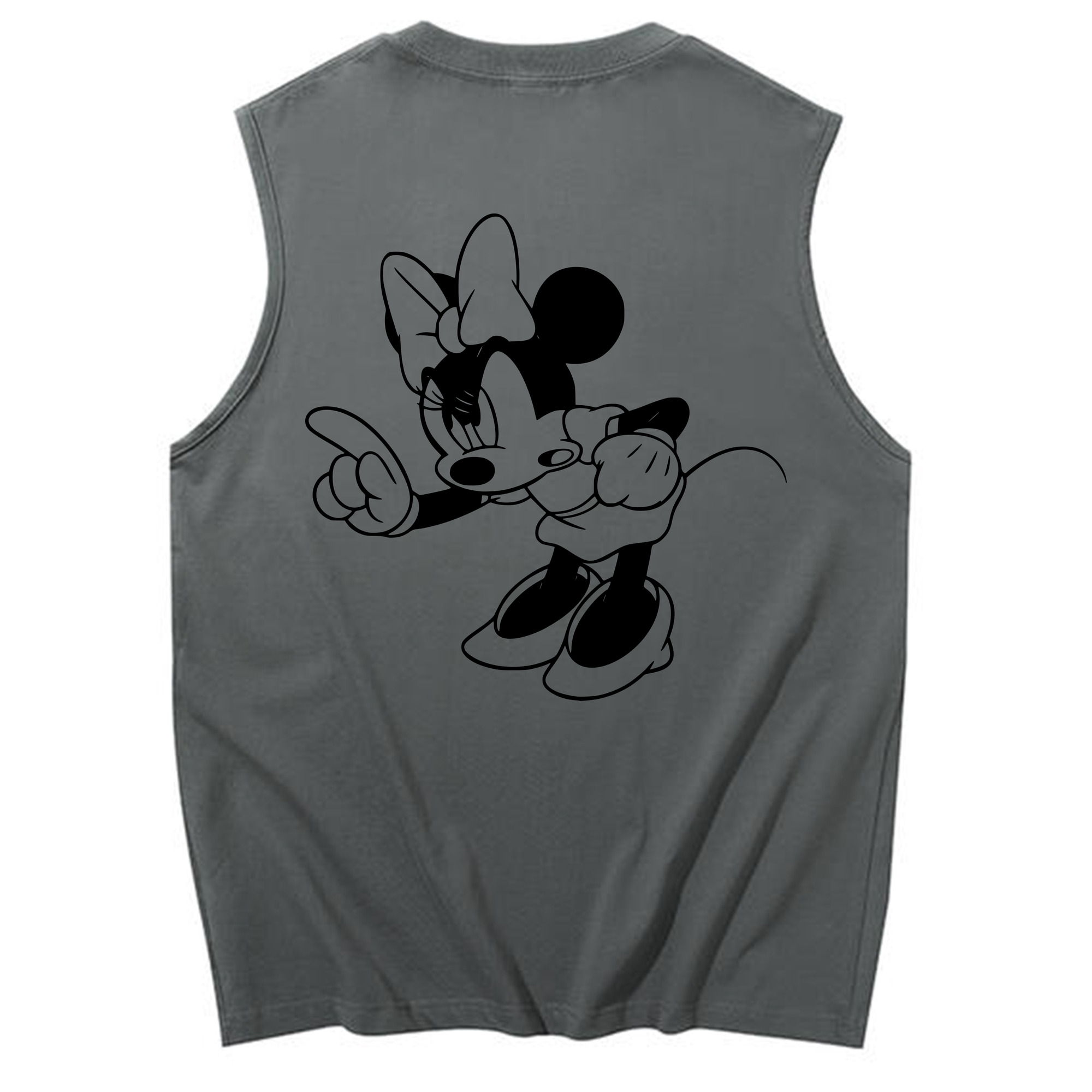 ミッキーマウス Mickey Mouse コットン100％タンクトップ（背面プリント）